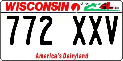 WI license plate 772XXV