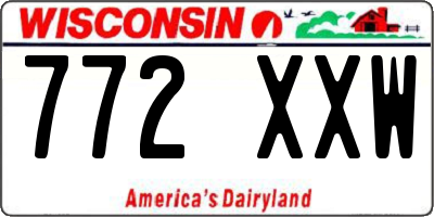 WI license plate 772XXW