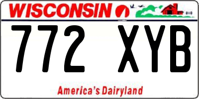 WI license plate 772XYB
