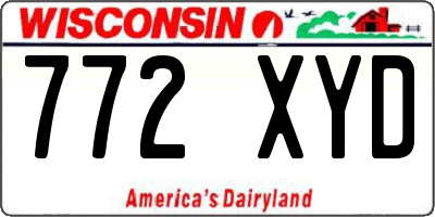 WI license plate 772XYD