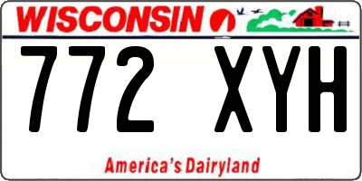 WI license plate 772XYH
