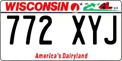 WI license plate 772XYJ