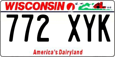 WI license plate 772XYK