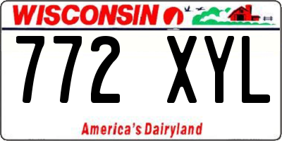 WI license plate 772XYL
