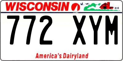 WI license plate 772XYM