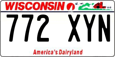 WI license plate 772XYN