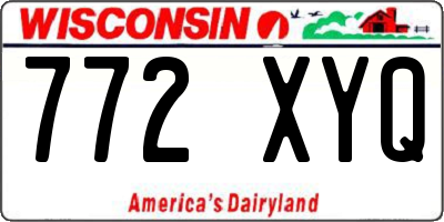 WI license plate 772XYQ