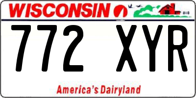 WI license plate 772XYR