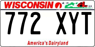 WI license plate 772XYT