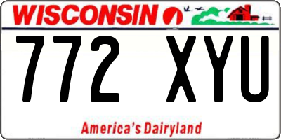 WI license plate 772XYU