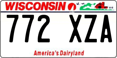 WI license plate 772XZA