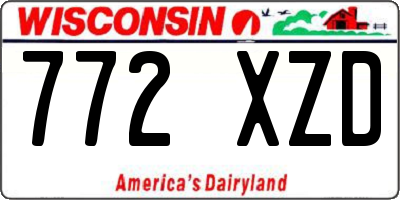 WI license plate 772XZD