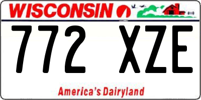 WI license plate 772XZE