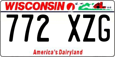 WI license plate 772XZG