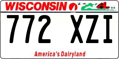 WI license plate 772XZI