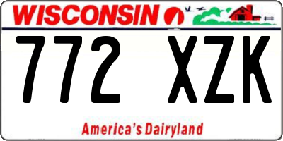 WI license plate 772XZK