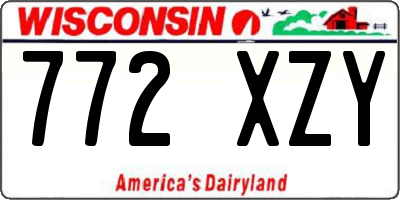 WI license plate 772XZY