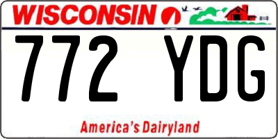 WI license plate 772YDG