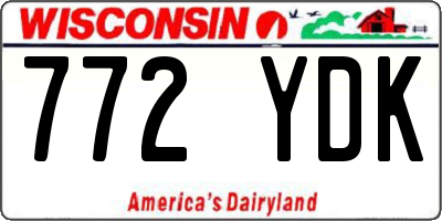 WI license plate 772YDK