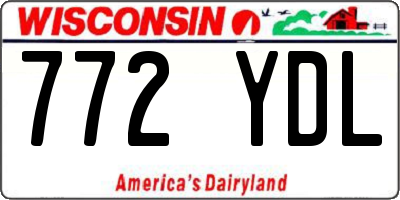 WI license plate 772YDL