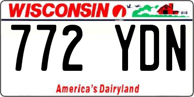 WI license plate 772YDN