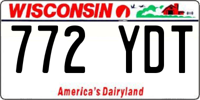 WI license plate 772YDT