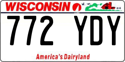 WI license plate 772YDY