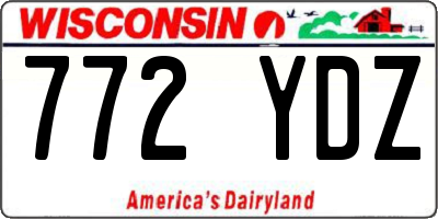 WI license plate 772YDZ