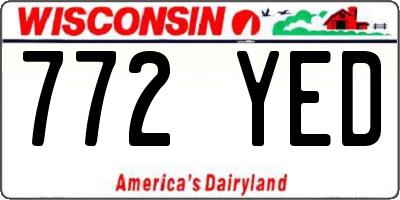 WI license plate 772YED