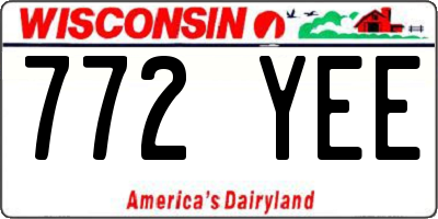 WI license plate 772YEE