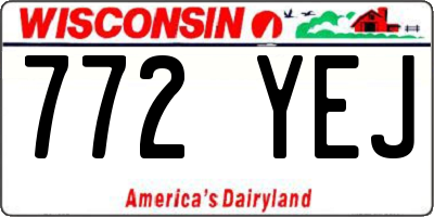 WI license plate 772YEJ