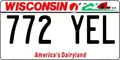 WI license plate 772YEL