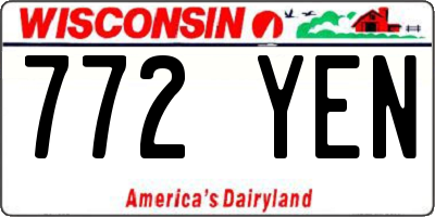 WI license plate 772YEN