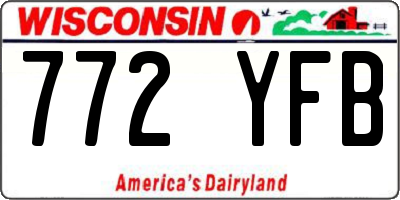 WI license plate 772YFB