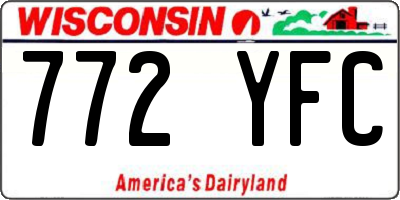 WI license plate 772YFC