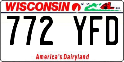 WI license plate 772YFD