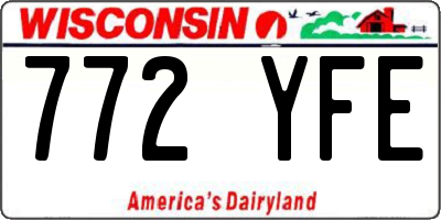 WI license plate 772YFE
