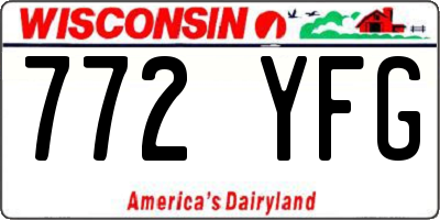 WI license plate 772YFG