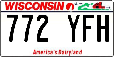 WI license plate 772YFH