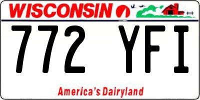 WI license plate 772YFI