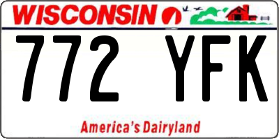 WI license plate 772YFK