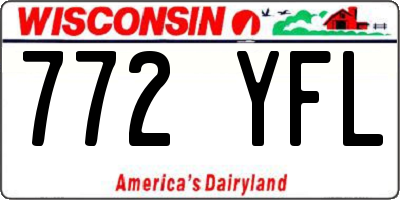 WI license plate 772YFL