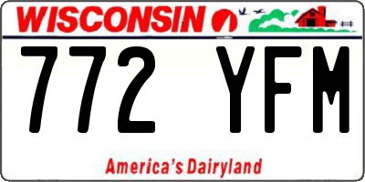 WI license plate 772YFM