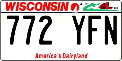 WI license plate 772YFN