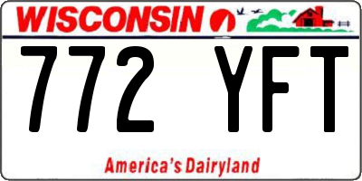 WI license plate 772YFT