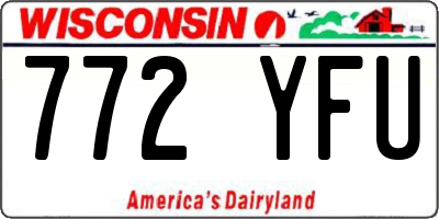 WI license plate 772YFU
