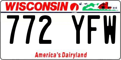 WI license plate 772YFW