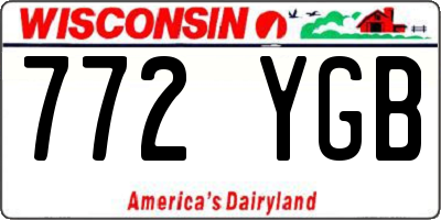 WI license plate 772YGB