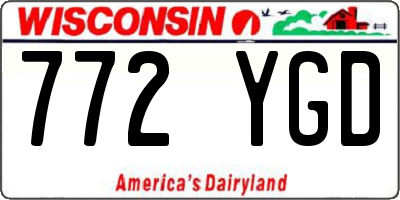 WI license plate 772YGD