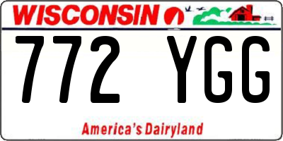 WI license plate 772YGG